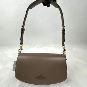 COACH Andrea Shoulder Bag In Smooth Leather/Gold/Dark Stone CT768 NWT
